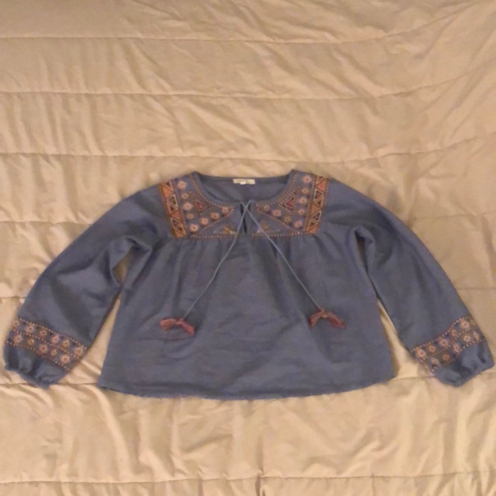 Multi-color Long Sleeved Blouse
